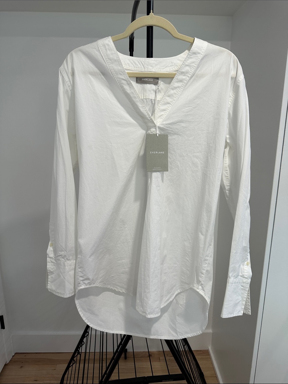 NWT Everlane white poplin tunic size 8